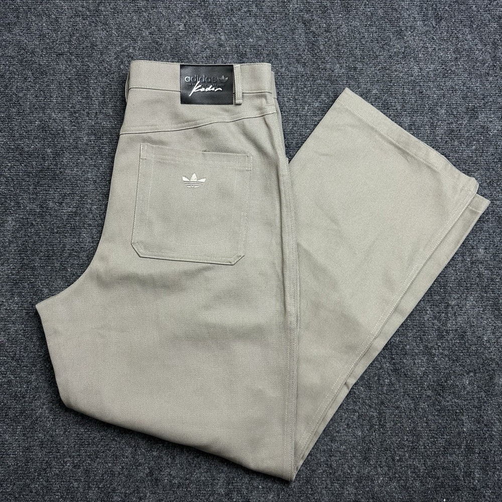 Adidas Putty Beige Pants Cotton Twill Kader Skateboarding JM5832 Mens 32x30 NWT